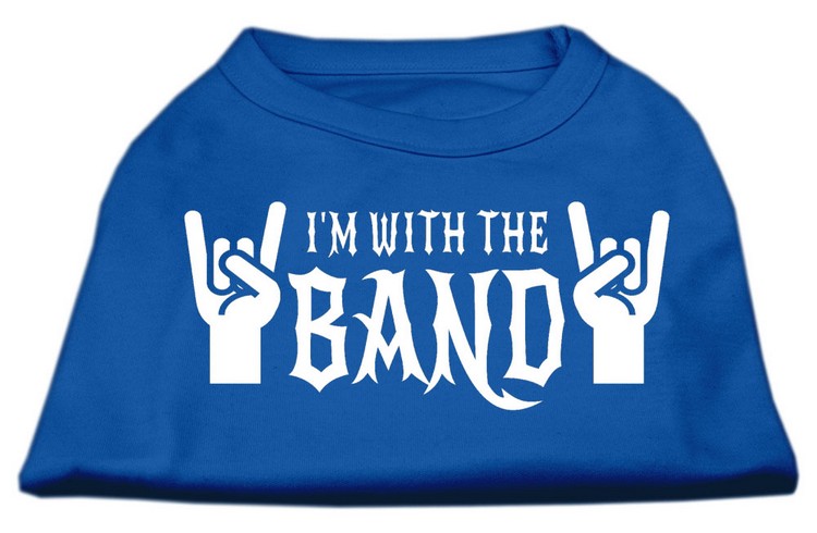 With the Band Screen Print Shirt Blue Med